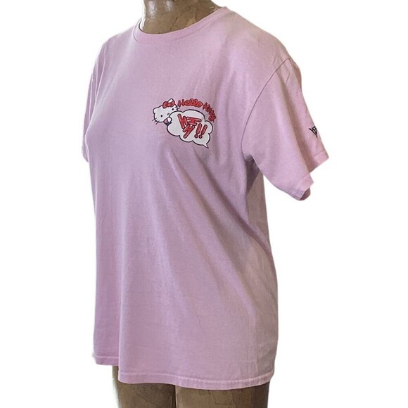 Hypland & Hello Kitty Crew Neck Graphic Tee Shirt Women Sz XS Pink #47N - Picture 3 of 7